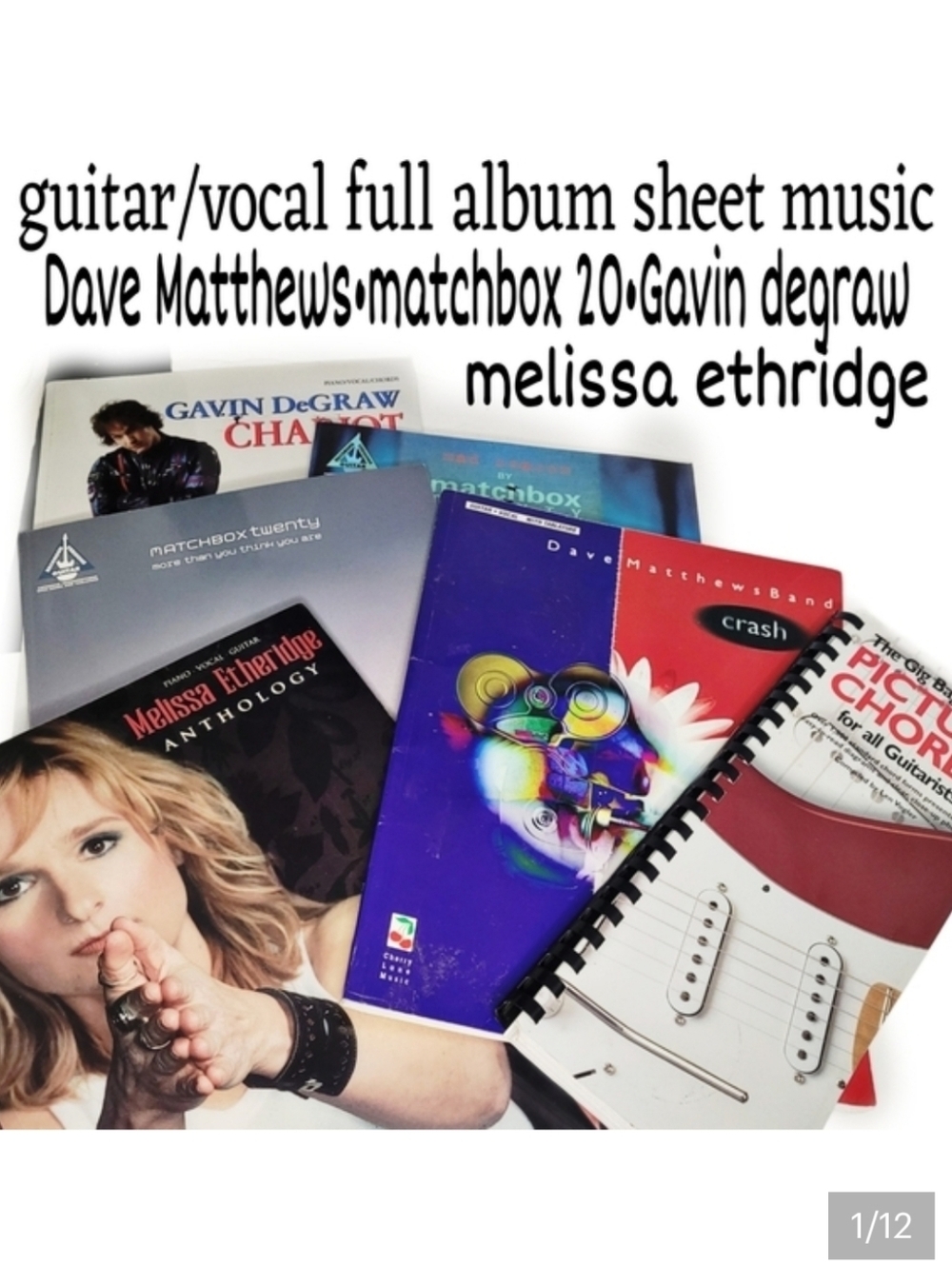 1990s 2000s Guitar Sheet Music Albuns Matchbox 20 Dave Matthews Ethridge Degraw